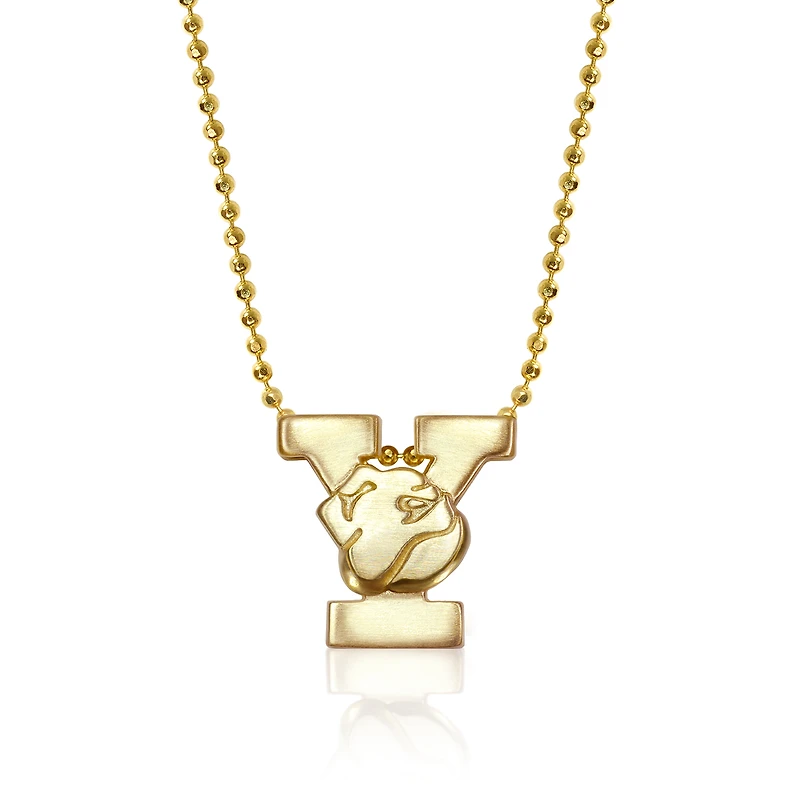 Women's Alex Woo Yale Bulldogs 14K Little Collegiate Yellow Gold Necklace