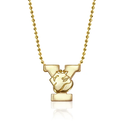 Women's Alex Woo Yale Bulldogs 14K Little Collegiate Yellow Gold Necklace