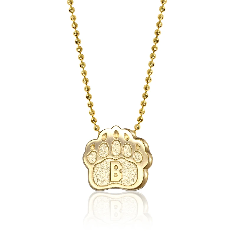 Women's Alex Woo Brown Bears 14K Little Collegiate Yellow Gold Necklace