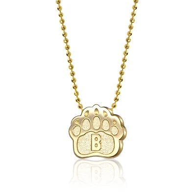 Women's Alex Woo Brown Bears 14K Little Collegiate Yellow Gold Necklace