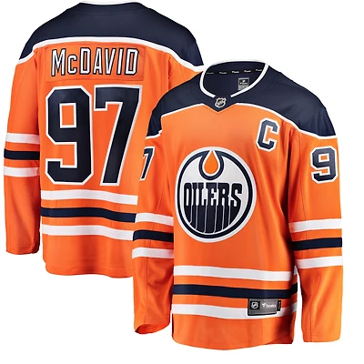 Youth Fanatics Connor McDavid Orange Edmonton Oilers Home Breakaway - Player Jersey