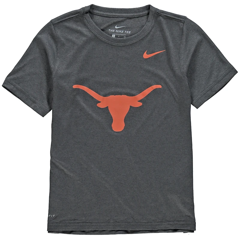 Youth Nike Texas Longhorns Anthracite Logo Legend Performance T-Shirt