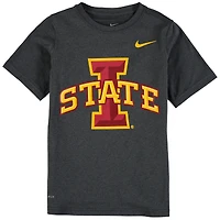 Youth Nike Anthracite Iowa State Cyclones Cotton Logo T-Shirt