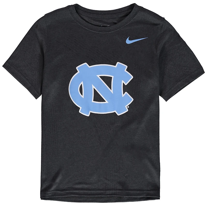 Youth Nike Anthracite North Carolina Tar Heels Cotton Logo T-Shirt