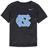 Youth Nike Anthracite North Carolina Tar Heels Cotton Logo T-Shirt