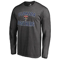 Men's Heathered Gray Florida Panthers Victory Arch Long Sleeve T-Shirt