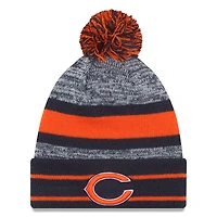 Men's New Era Navy Chicago Bears Team Logo Cuffed Knit Hat with Pom