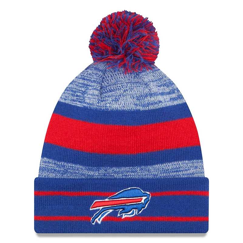 Men's New Era Royal Buffalo Bills Team Logo Cuffed Knit Hat with Pom