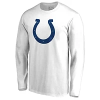 Men's White Indianapolis Colts Primary Logo Long-Sleeve T-Shirt
