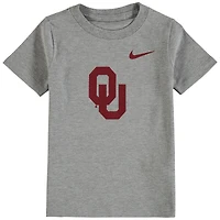Toddler Nike Heathered Gray Oklahoma Sooners Logo T-Shirt