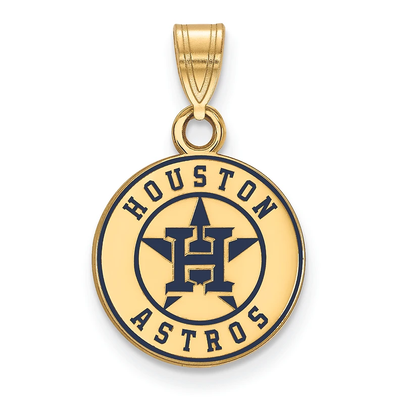 Women's Houston Astros Gold-Plated Enamel Pendant