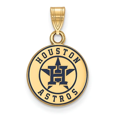 Women's Houston Astros Gold-Plated Enamel Pendant