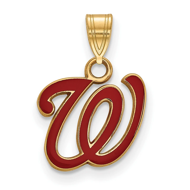 Women's Washington Nationals Gold-Plated Enamel Pendant