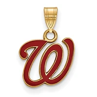 Women's Washington Nationals Gold-Plated Enamel Pendant