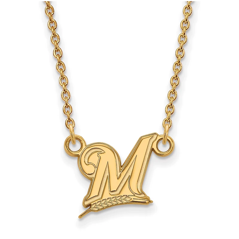 Women's Milwaukee Brewers Gold-Plated Small Pendant