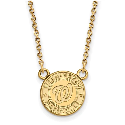 Women's Washington Nationals Gold-Plated Small Pendant