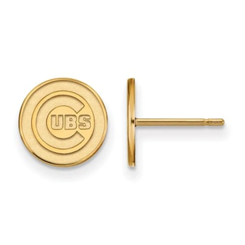 Women's Chicago Cubs Gold-Plated Small Post Earrings