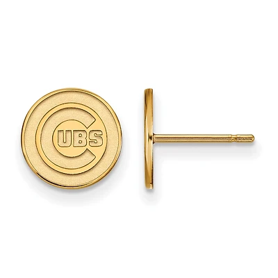 Women's Chicago Cubs Gold-Plated Small Post Earrings