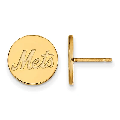 Women's New York Mets Gold-Plated Small Post Earrings
