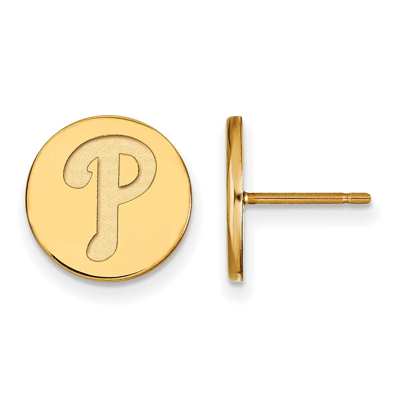 Women's Philadelphia Phillies Gold-Plated Small Post Earrings