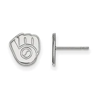 Women's Milwaukee Brewers Sterling Silver XS Post Earrings