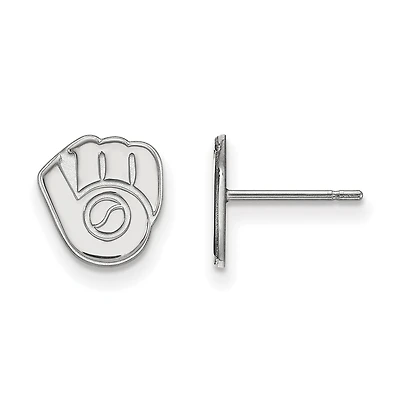 Women's Milwaukee Brewers Sterling Silver XS Post Earrings