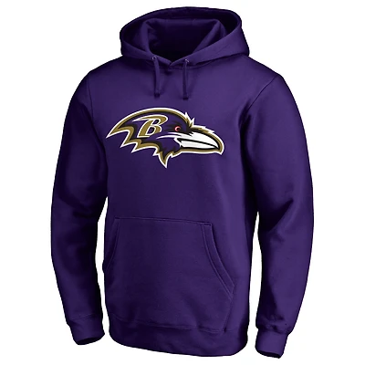 Men's Purple Baltimore Ravens Primary Logo II Pullover Hoodie