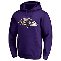 Men's Purple Baltimore Ravens Primary Logo II Pullover Hoodie