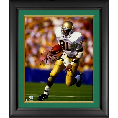 Tim Brown Notre Dame Fighting Irish Framed Autographed 16'' x 20'' Running Photograph with "Heisman 87" Inscription