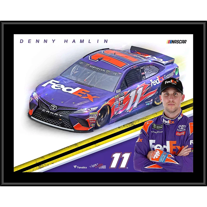 Denny Hamlin 12" x 15" FedEx Sublimated Plaque