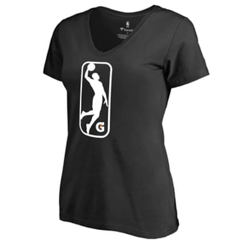 Women's Black NBA G League Primary Logo V-Neck T-Shirt