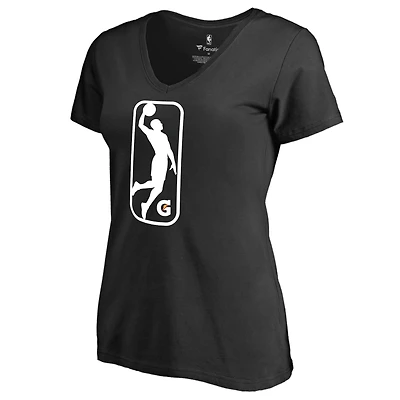 Women's Black NBA G League Primary Logo V-Neck T-Shirt