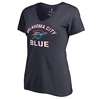 Women's Navy Oklahoma City Blue Overtime V-Neck T-Shirt
