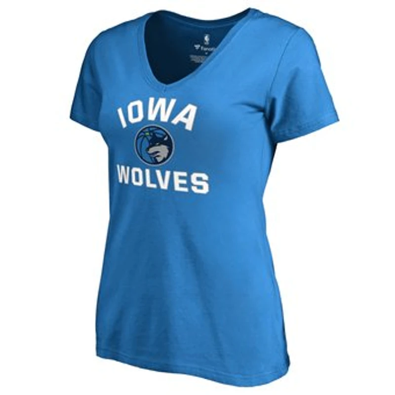 Women's Blue Iowa Wolves Overtime V-Neck T-Shirt