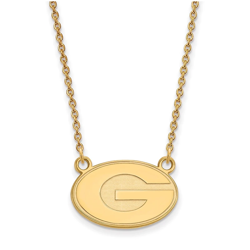 Women's Georgia Bulldogs Gold Plated Pendant Necklace