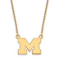 Women's Michigan Wolverines Gold Plated Pendant Necklace