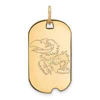 Women's Kansas Jayhawks Gold Plated Small Dog Tag