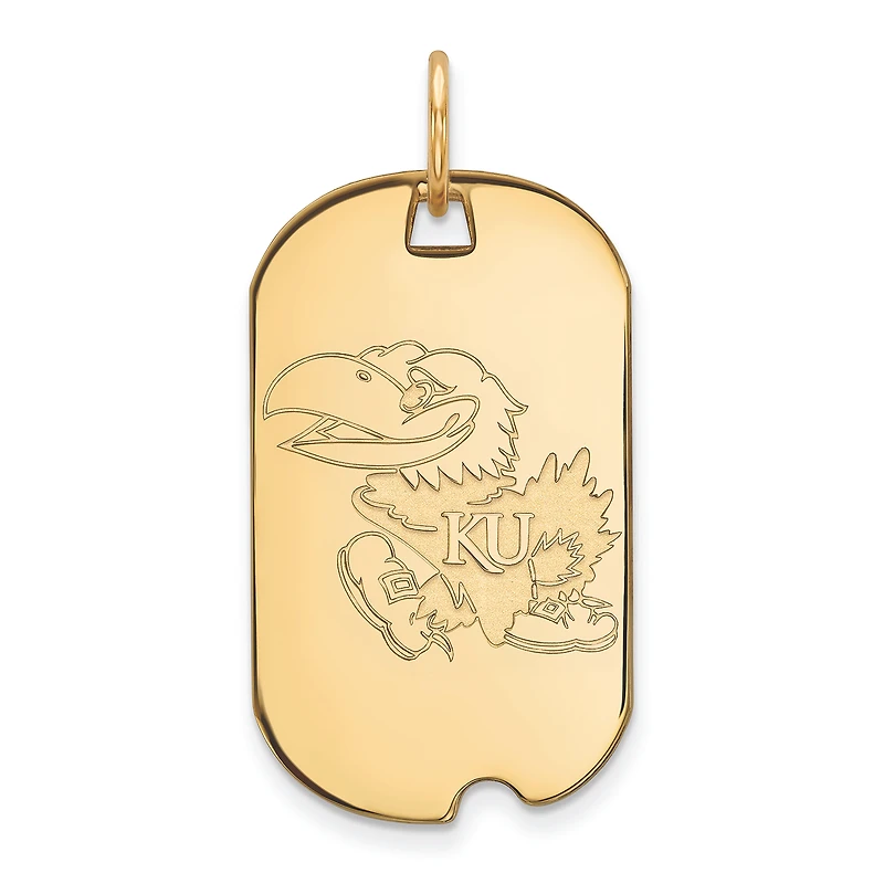 Women's Kansas Jayhawks Gold Plated Small Dog Tag