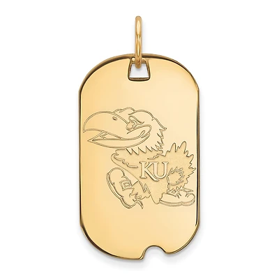Women's Kansas Jayhawks Gold Plated Small Dog Tag