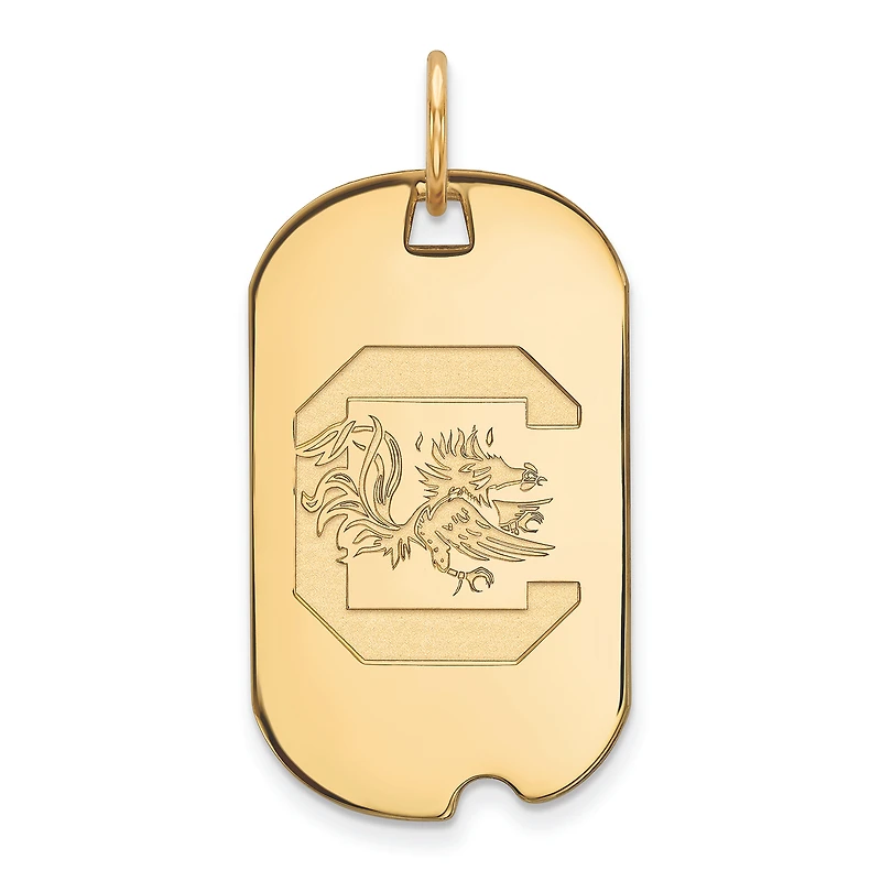 Women's South Carolina Gamecocks Gold Plated Small Dog Tag