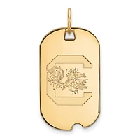 Women's South Carolina Gamecocks Gold Plated Small Dog Tag