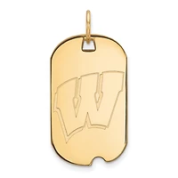 Women's Wisconsin Badgers Gold Plated Small Dog Tag
