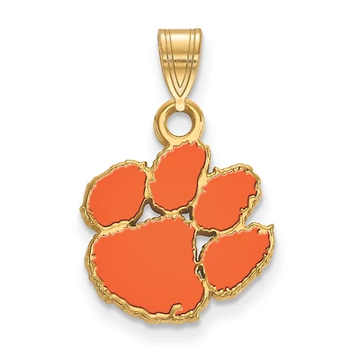Women's Clemson Tigers Gold Plated Small Enamel Pendant