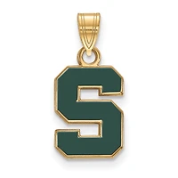 Women's Michigan State Spartans Gold Plated Small Enamel Pendant