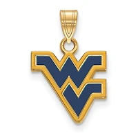 Women's West Virginia Mountaineers Gold Plated Small Enamel Pendant