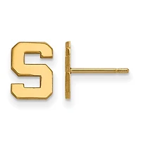 Women's Michigan State Spartans Gold Plated XS Post Earrings
