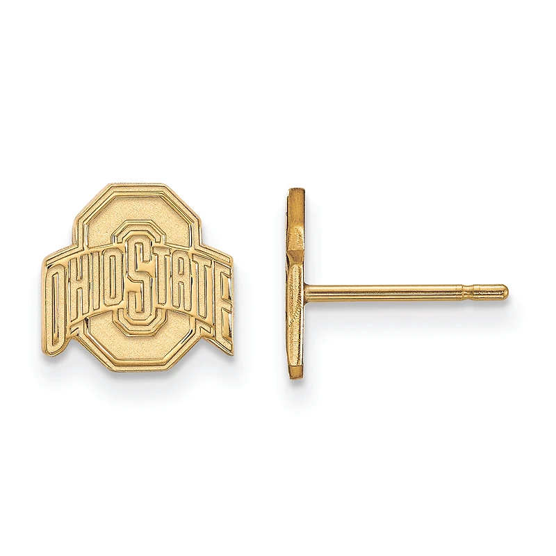 Women's Ohio State Buckeyes Gold Plated XS Post Earrings