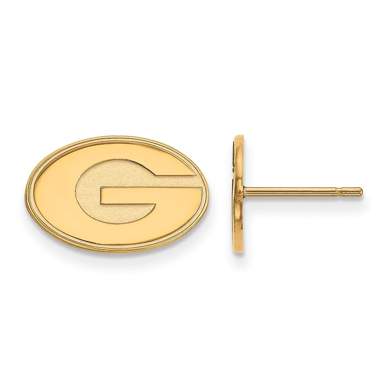Women's Georgia Bulldogs Gold Plated XS Post Earrings