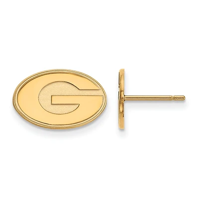 Women's Georgia Bulldogs Gold Plated XS Post Earrings