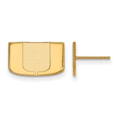 Women's Miami Hurricanes Gold Plated XS Post Earrings